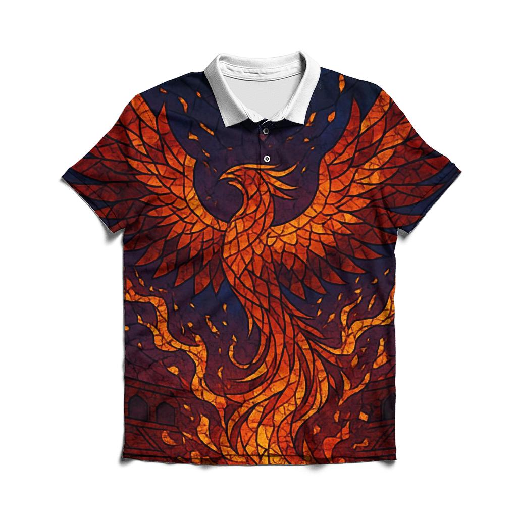 Random Mosaic Phoenix classic pique polos