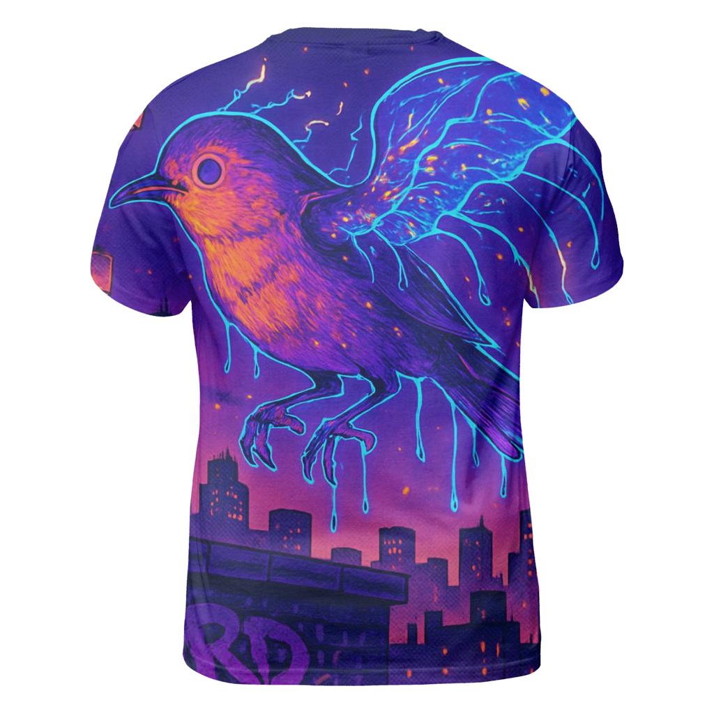 Random Neon Jellybird vibrant all-over design tees