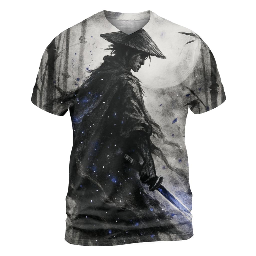 Random Moonlit Samurai custom all-over print shirts