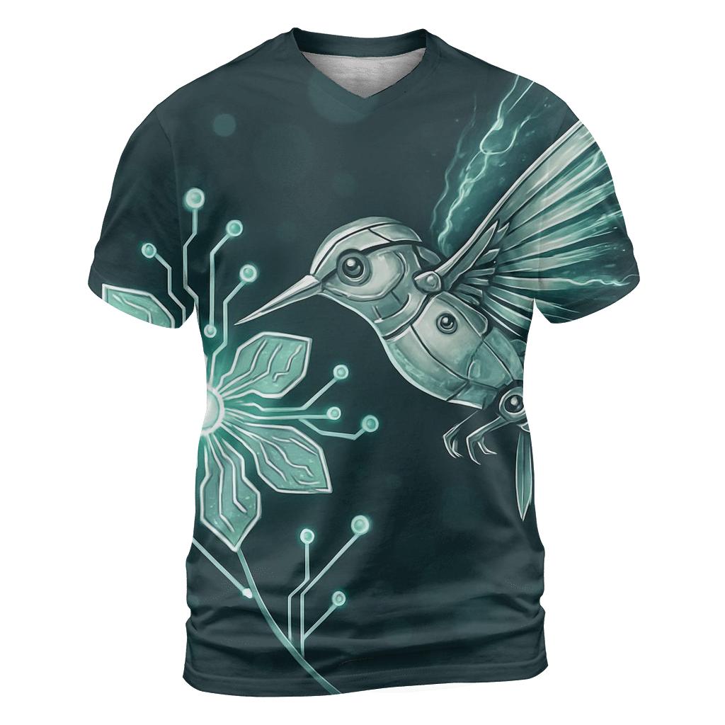 Random Mechanical Hummingbird statement graphic shirts