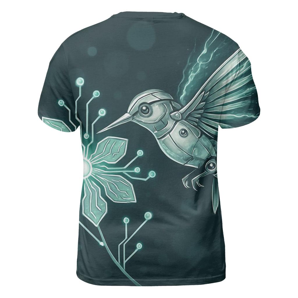 Random Mechanical Hummingbird statement graphic shirts