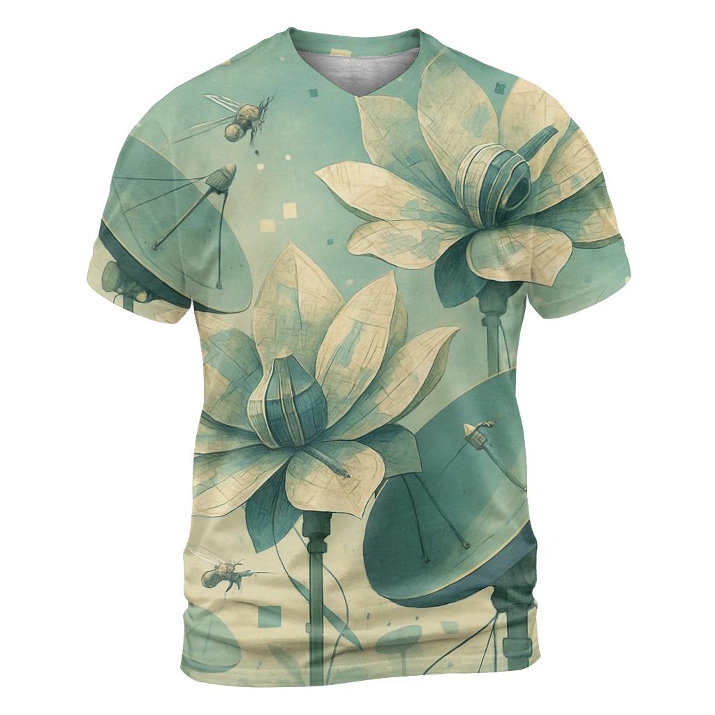 Random Garden Of Satellites statement graphic shirts