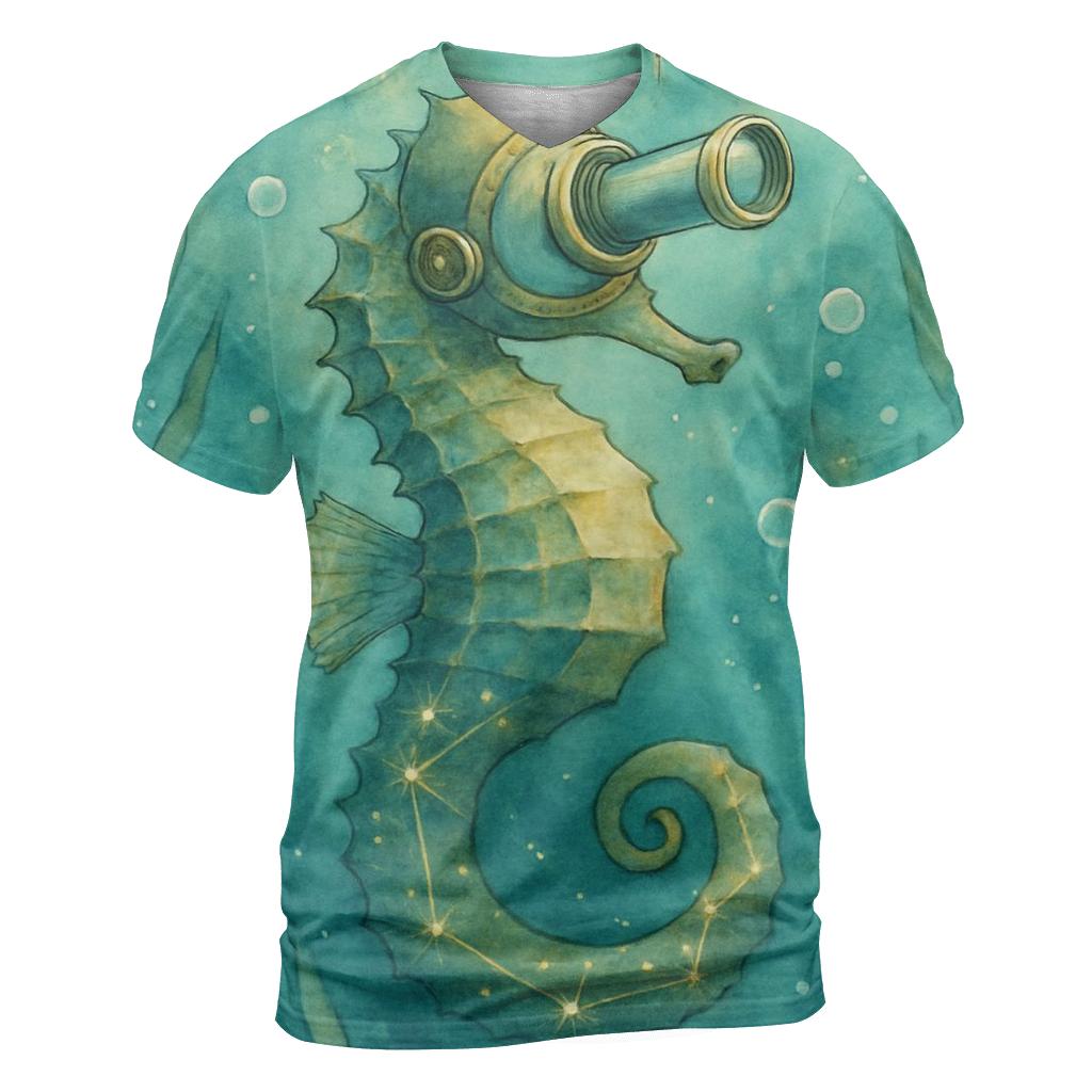 Random Stargazer Seahorse designer pattern shirts