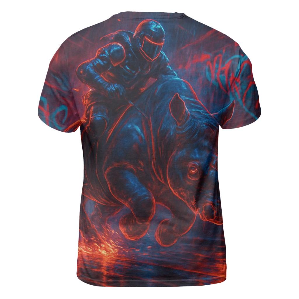 Random Neon Rhino Rider personalized full print shirts