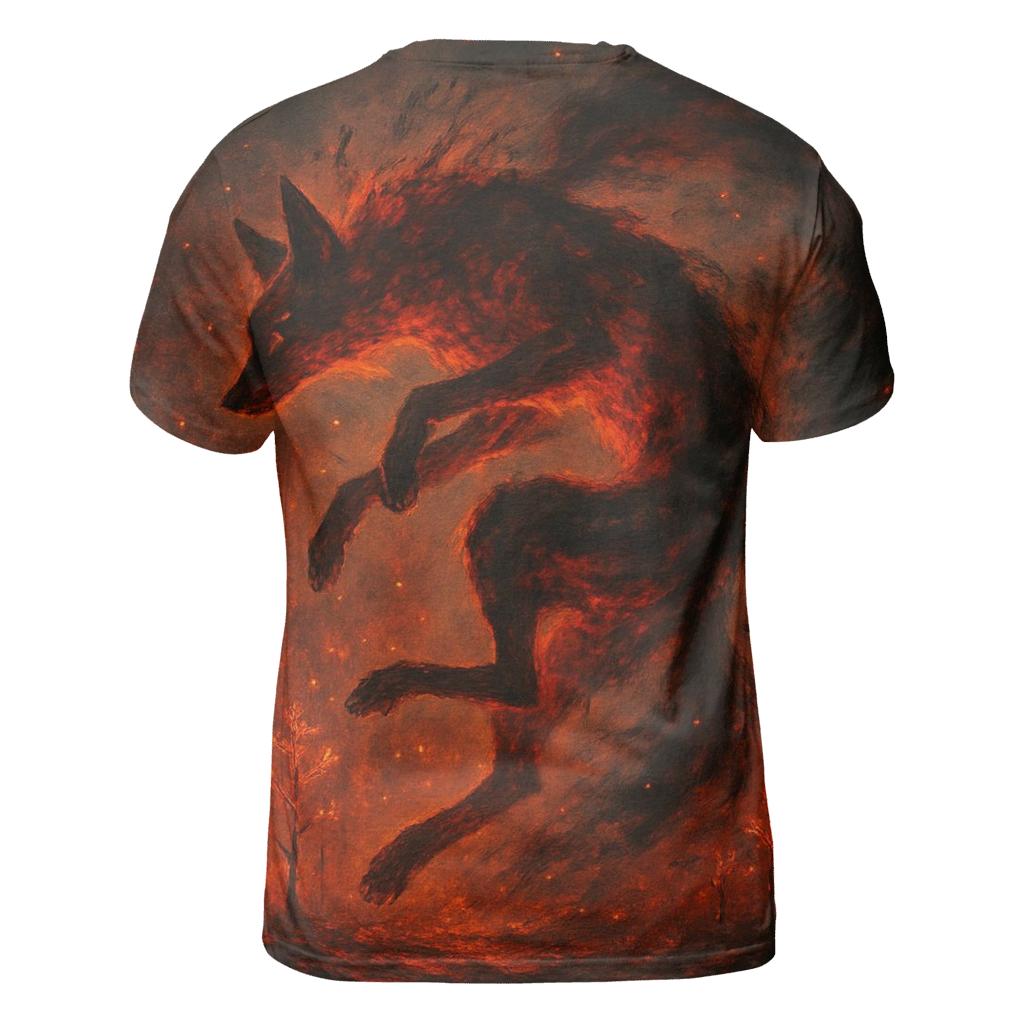 Random Ember Fox Spirit trendy printed shirt styles