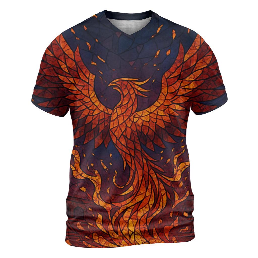 Random Mosaic Phoenix designer pattern shirts