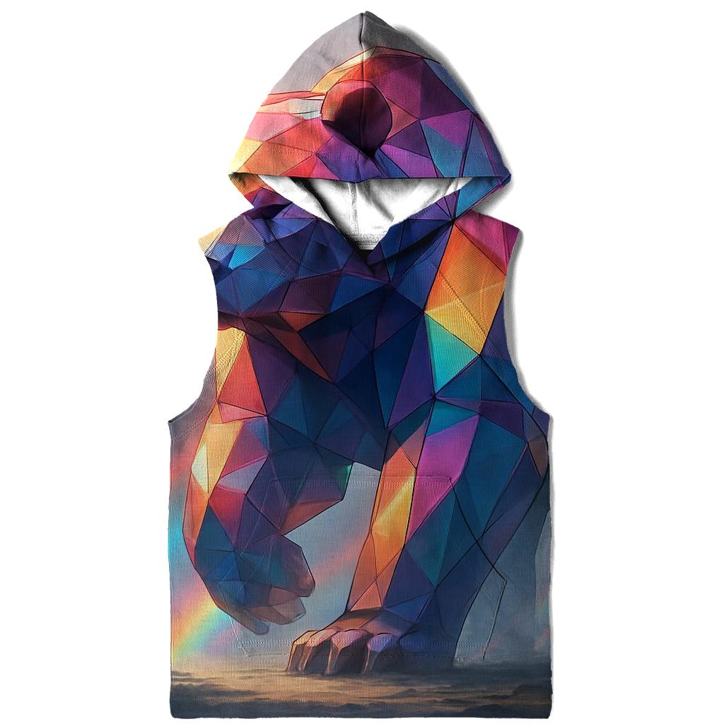 Random Prism Bear lightweight hoodies