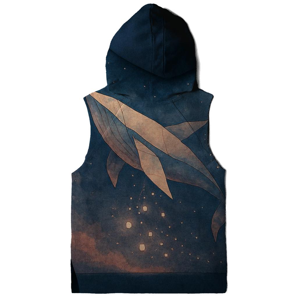 Random Paper Lantern Whale embroidered hoodies
