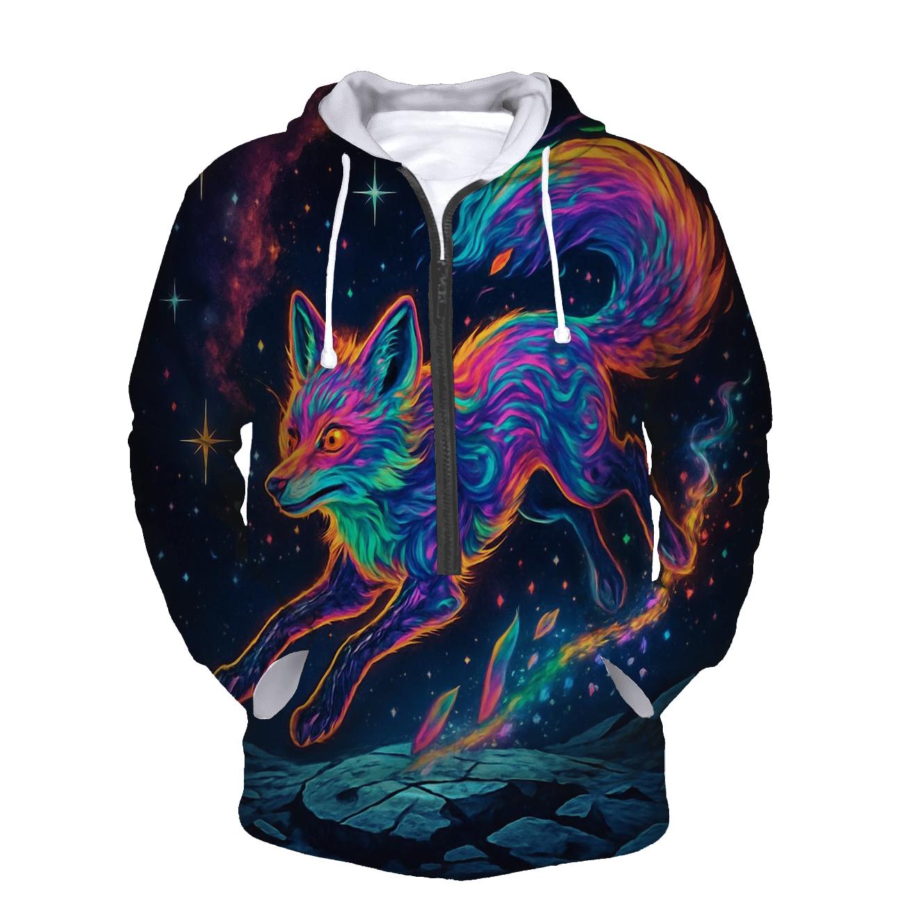 Random Nebula Fox graphic hoodies
