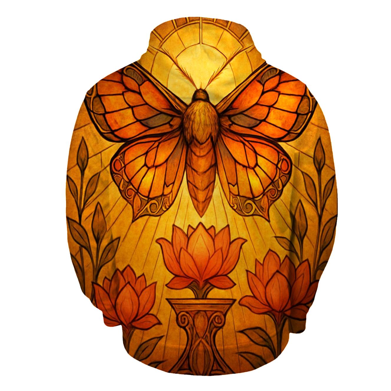 Random Solar Moth printed hoodies
