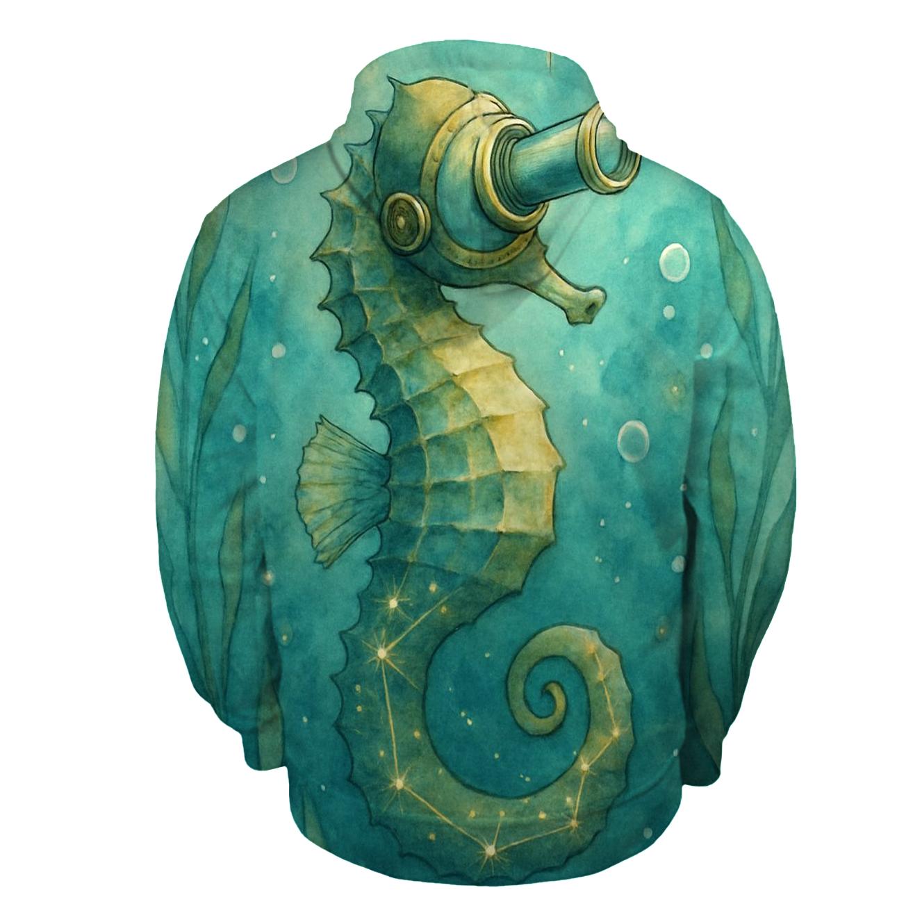 Random Stargazer Seahorse graphic hoodies