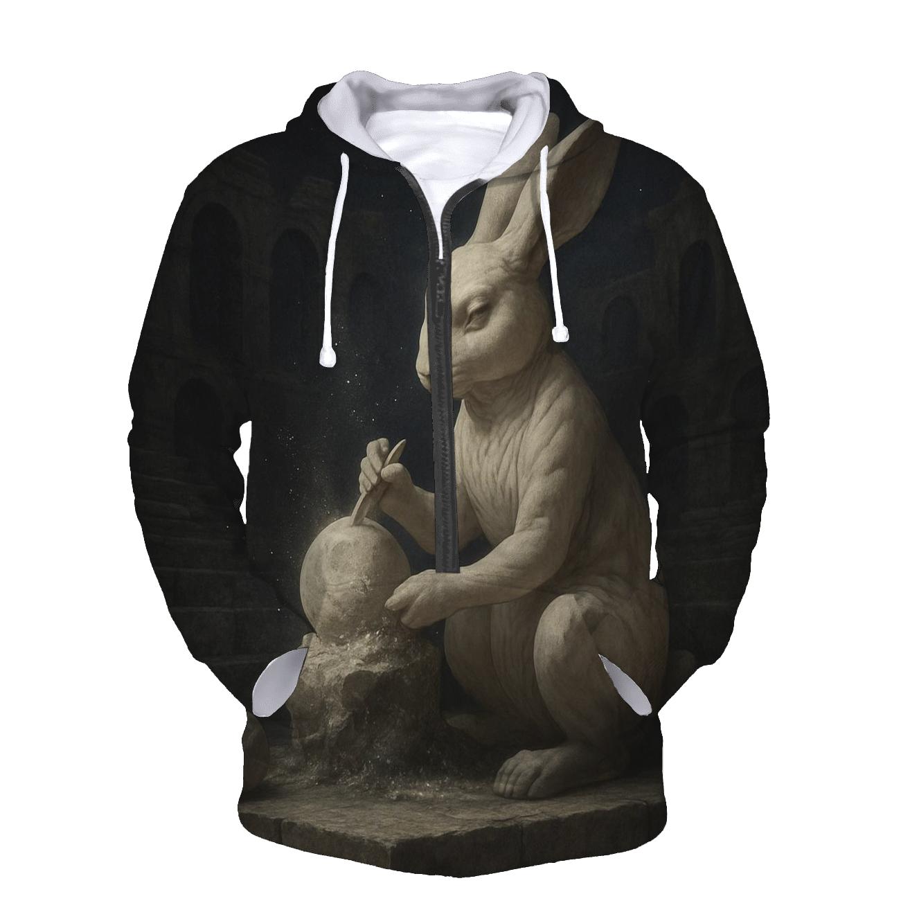 Random Marble Moon Rabbit hoodie styles