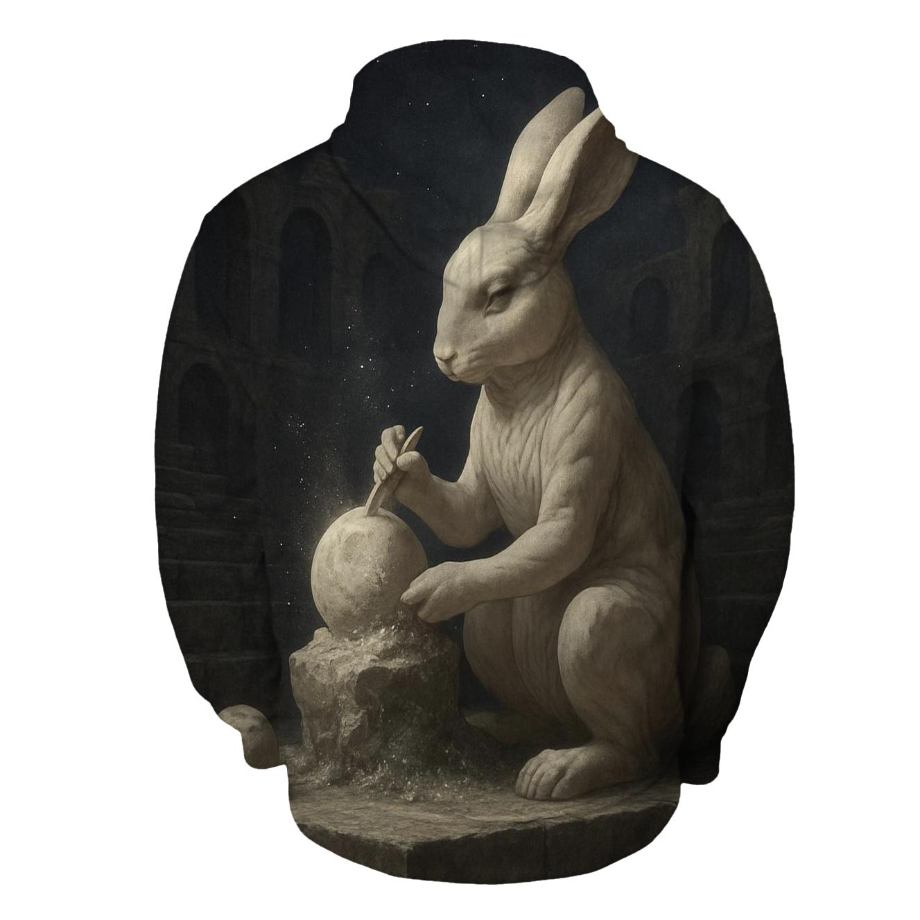 Random Marble Moon Rabbit hoodie styles