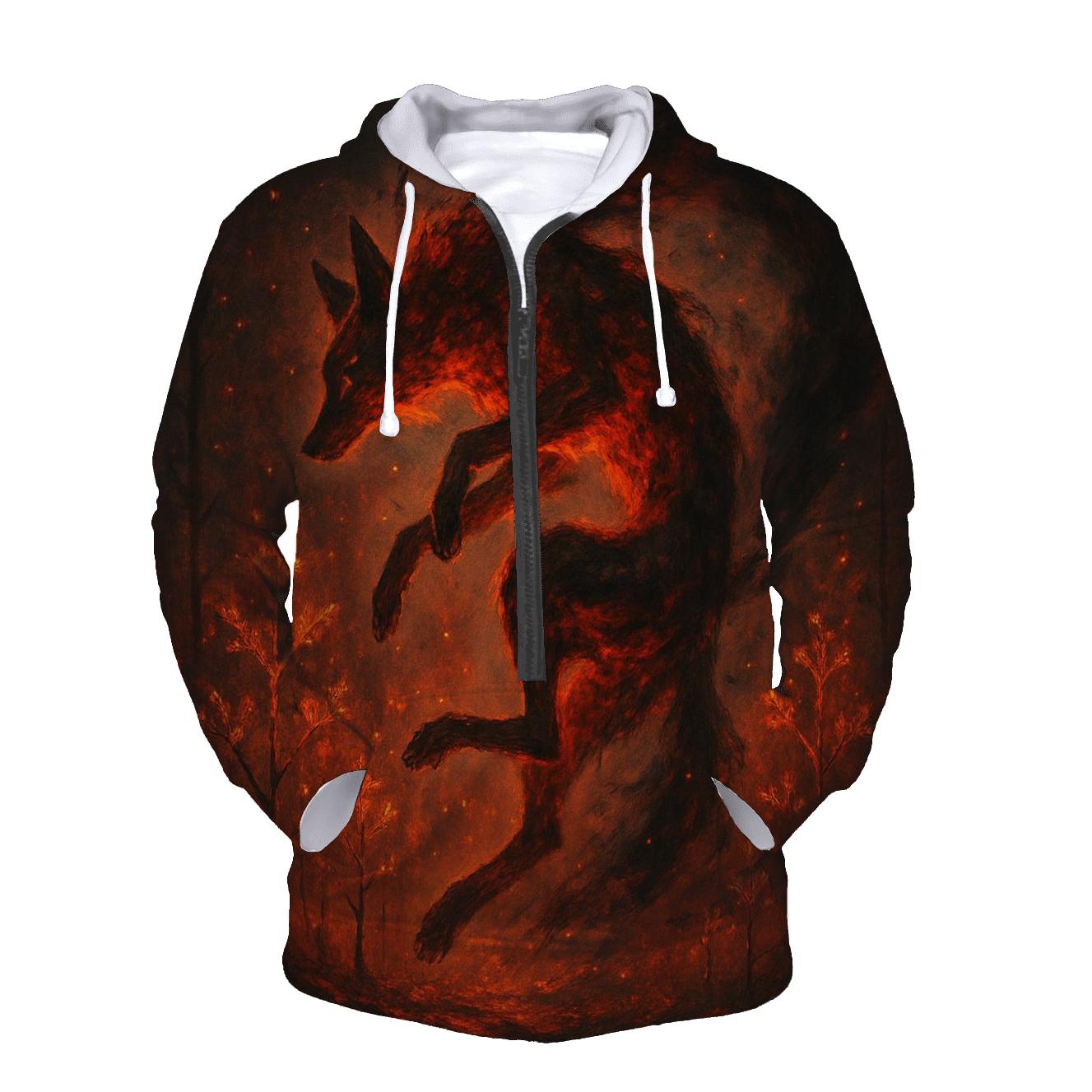 Random Ember Fox Spirit pullover hoodies