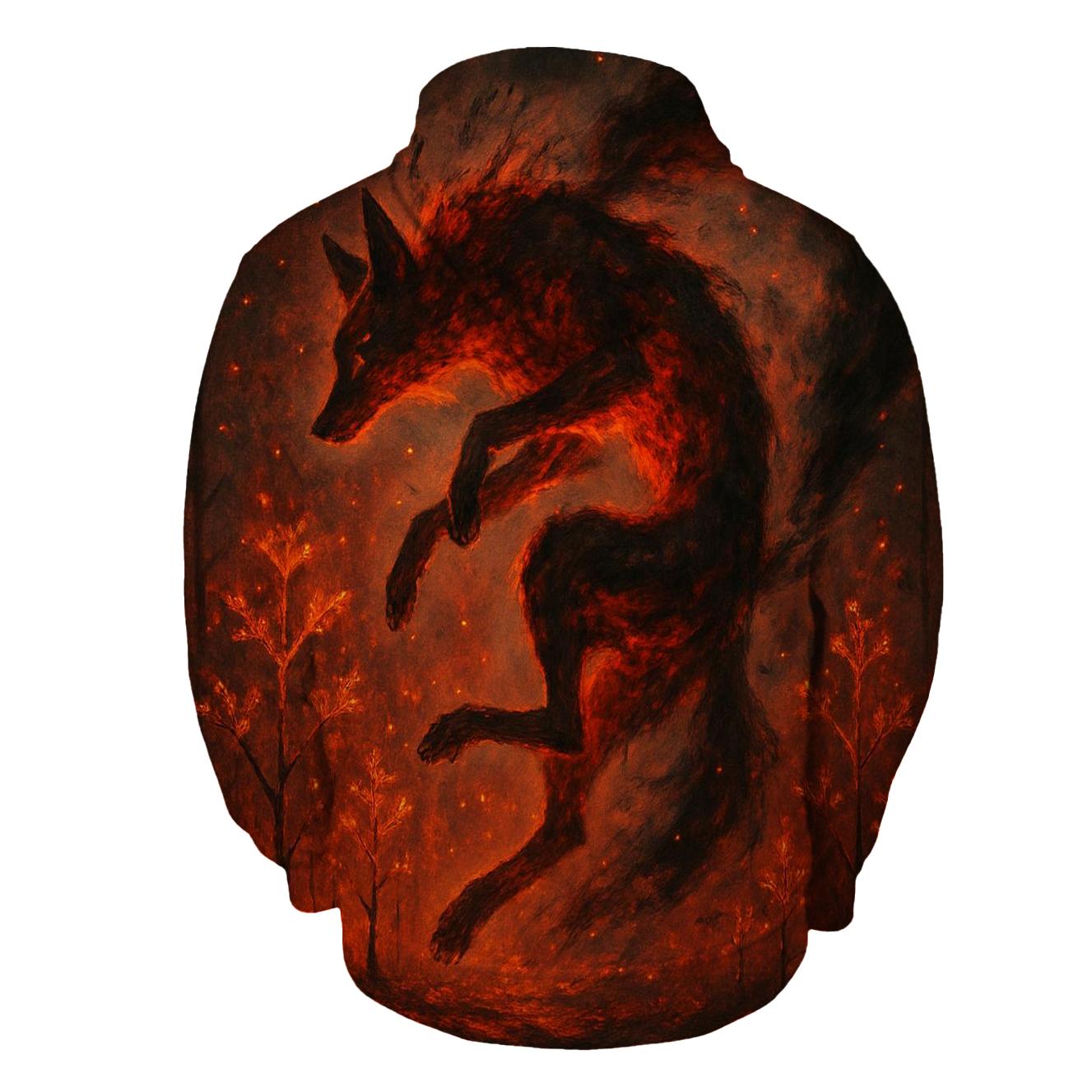 Random Ember Fox Spirit pullover hoodies