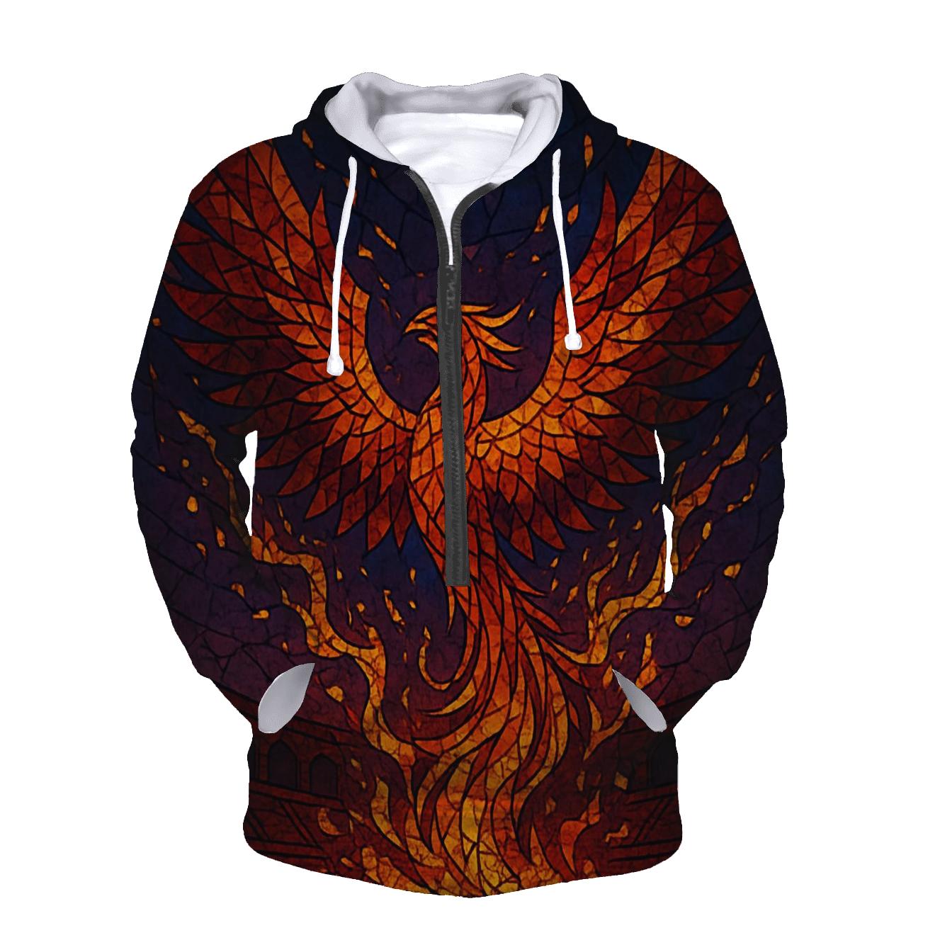 Random Mosaic Phoenix premium hoodies