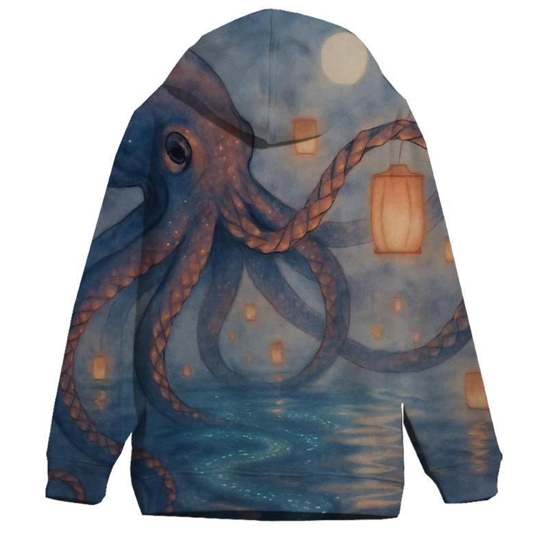 Random Lantern Kraken zip-up hoodies