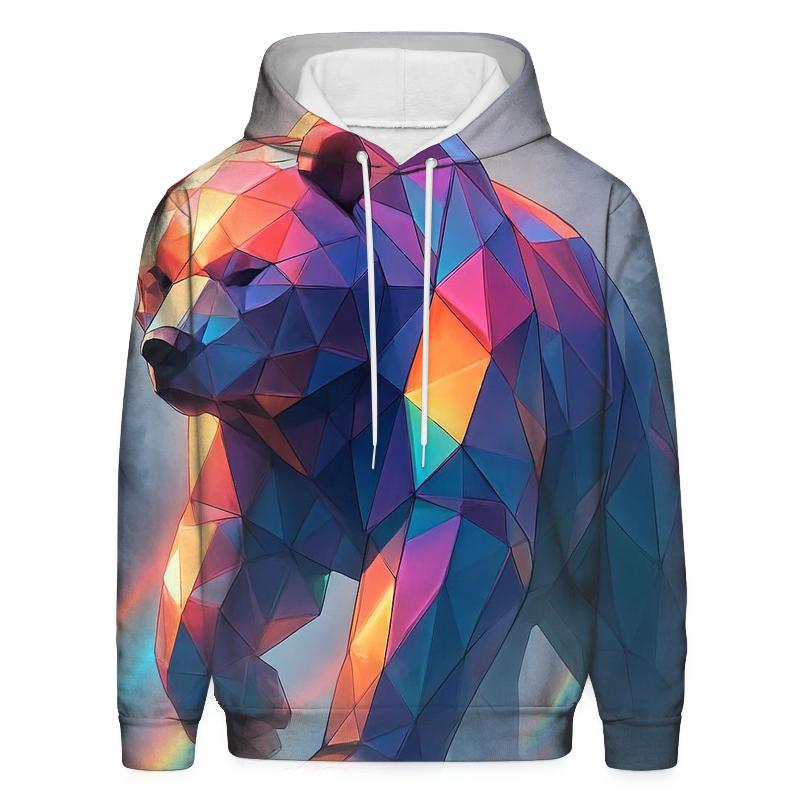 Random Prism Bear zip-up hoodies