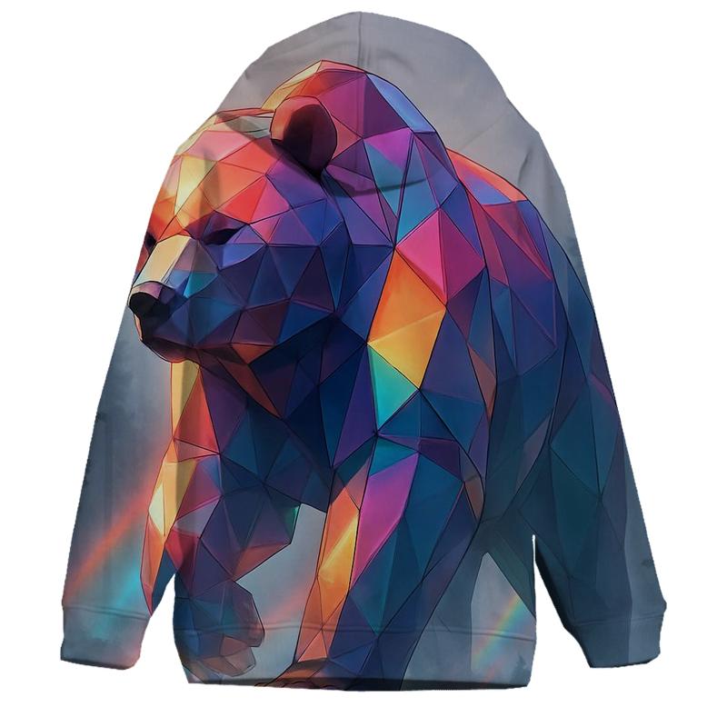 Random Prism Bear zip-up hoodies