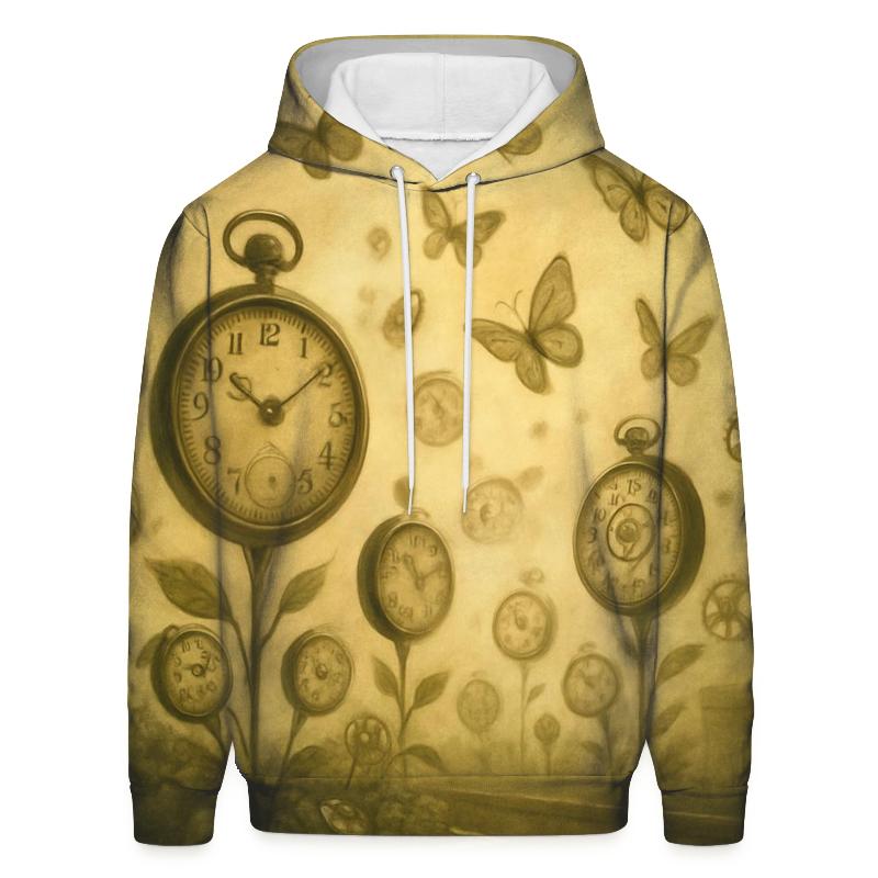 Random Clock Garden zip-up hoodies
