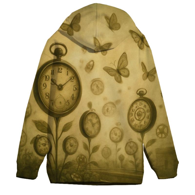 Random Clock Garden zip-up hoodies