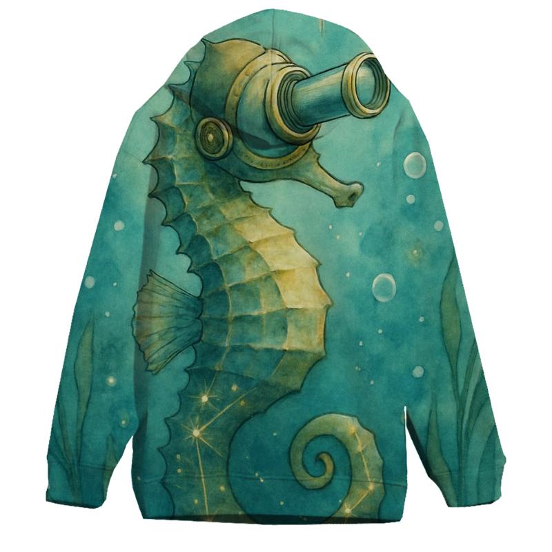 Random Stargazer Seahorse printed hoodies