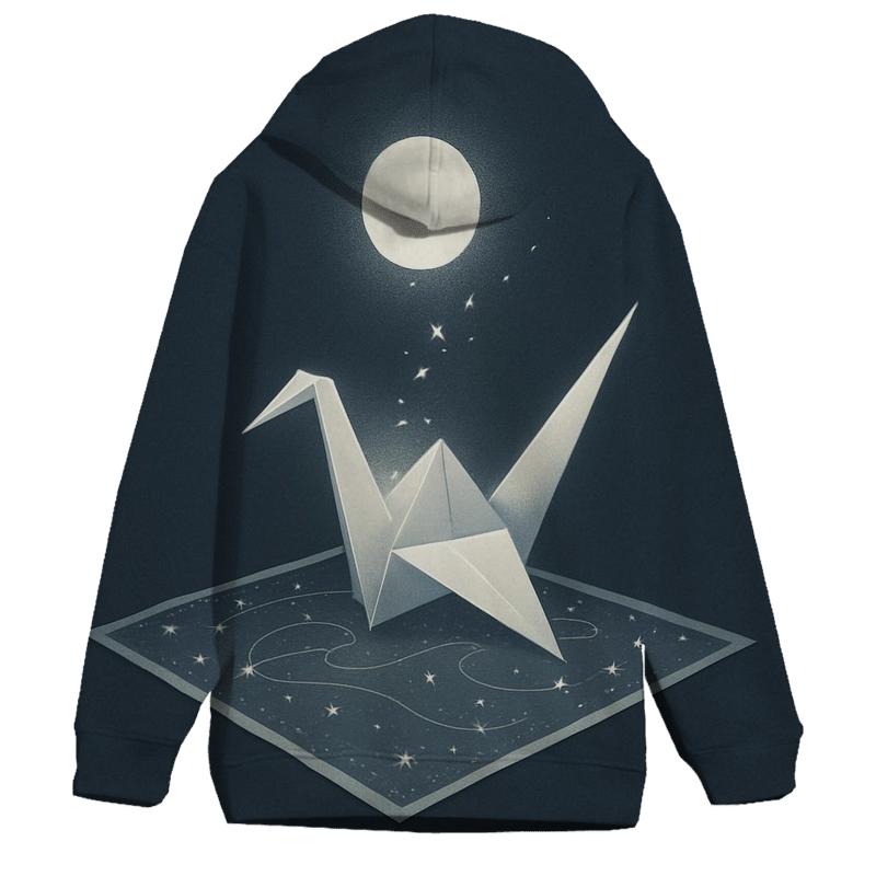 Random Lunar Origami Crane hoodies fashion