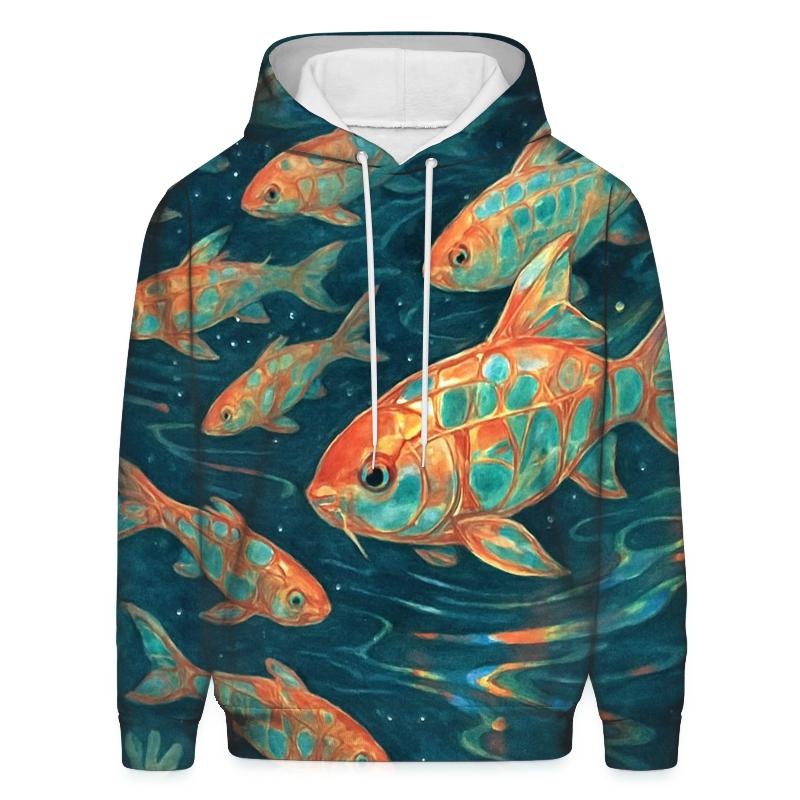 Random Prism Koi lightweight hoodies