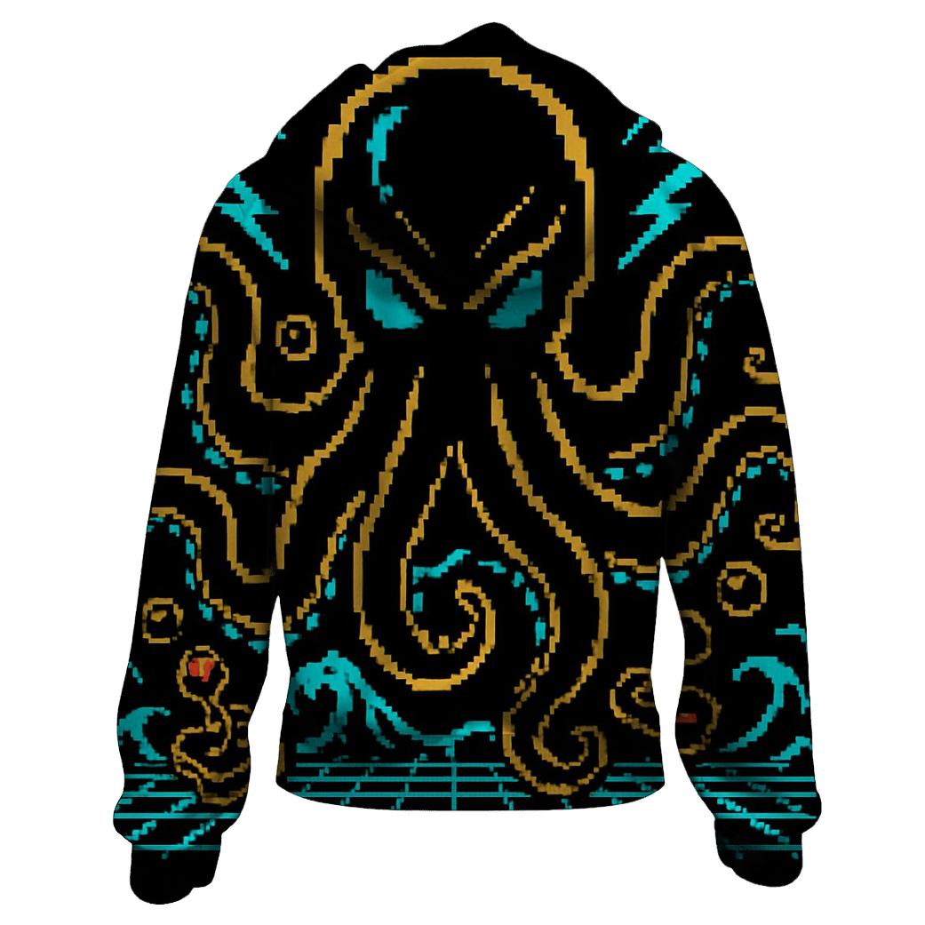 Random Arcade Kraken zip-up hoodies