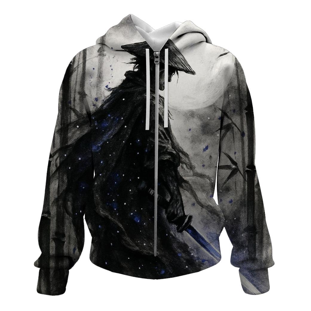 Random Moonlit Samurai pullover hoodies