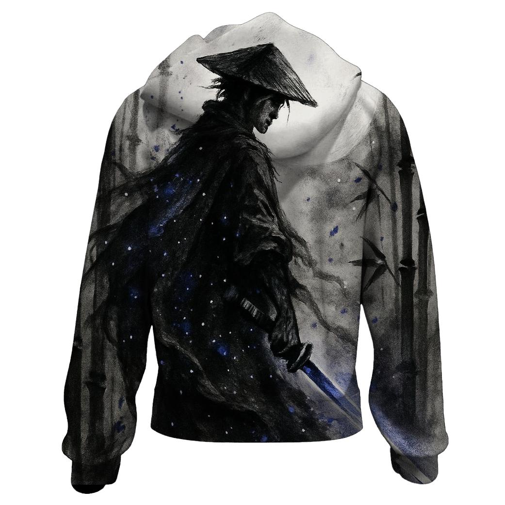 Random Moonlit Samurai pullover hoodies