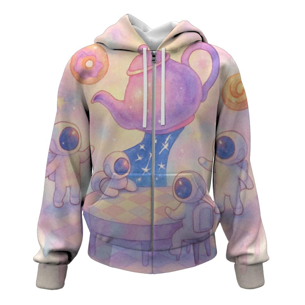 Random Cosmic Tea Party designer hoodies