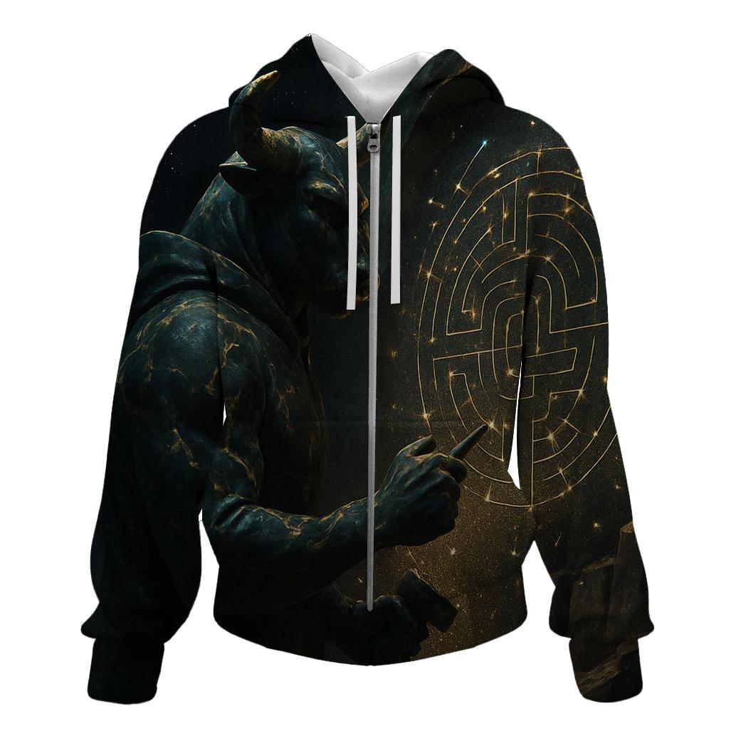 Random Marble Minotaur graphic hoodies