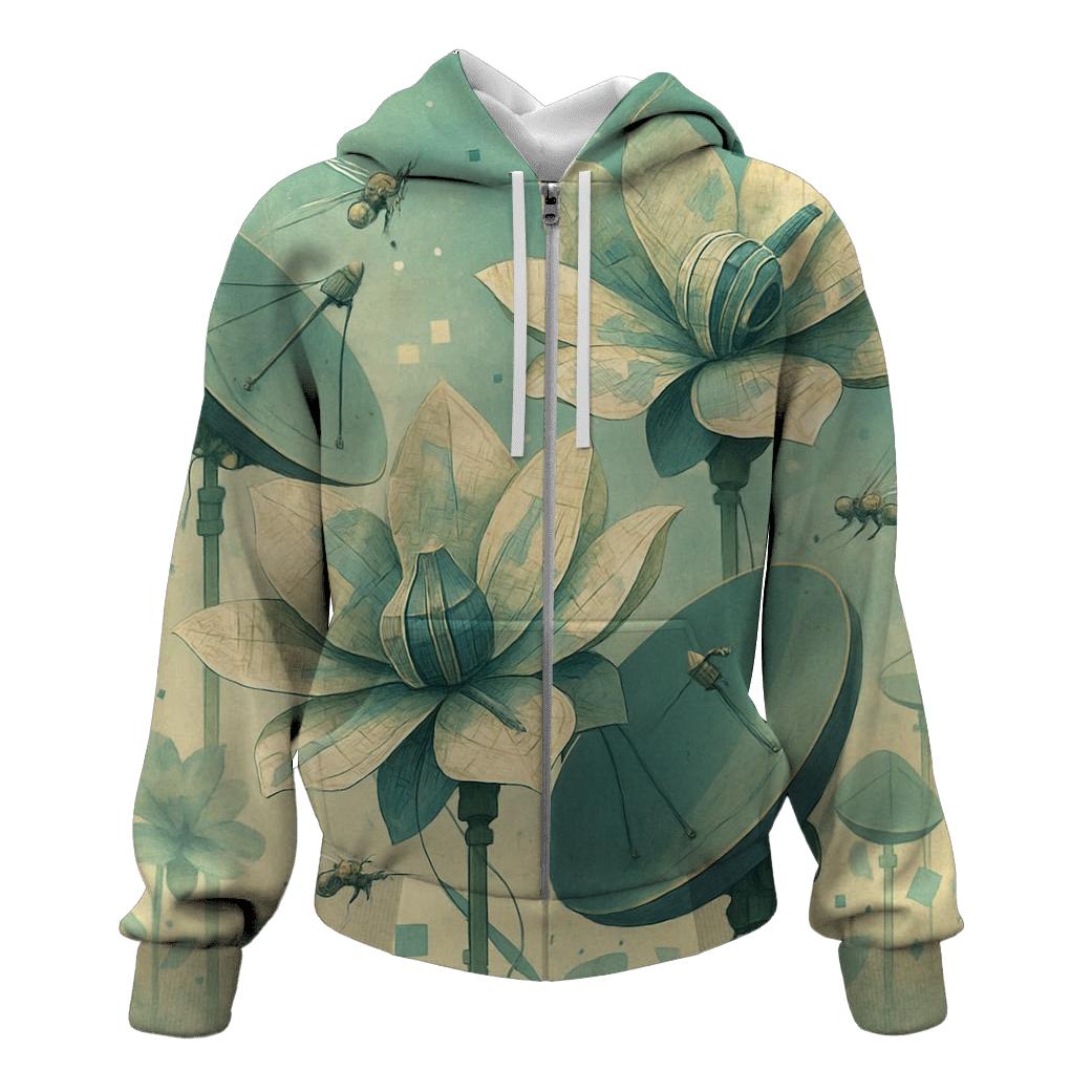 Random Garden Of Satellites lightweight hoodies