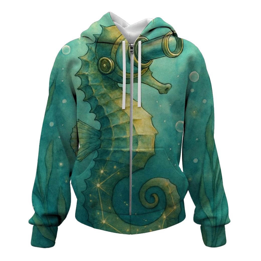 Random Stargazer Seahorse custom hoodies