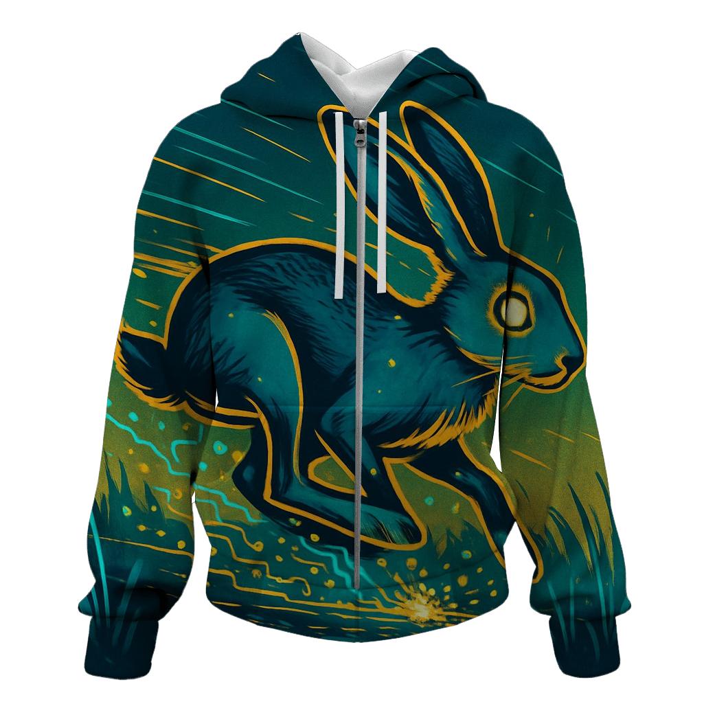 Random Electric Hare designer hoodies