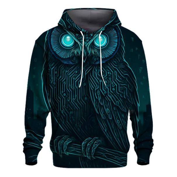 Random Circuit Owl pullover hoodies