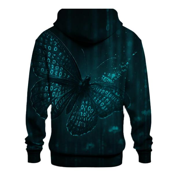 Random Binary Butterfly designer hoodies