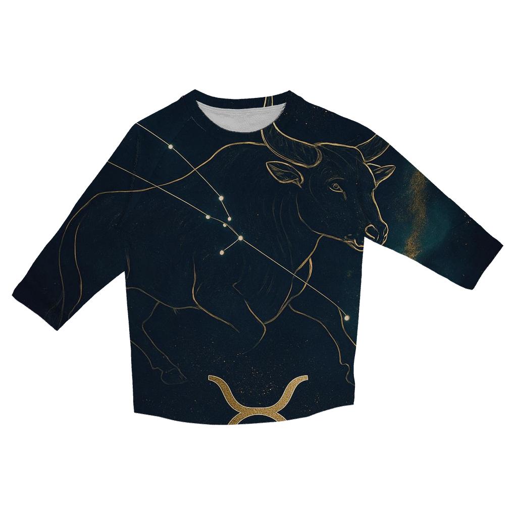 Taurus Nebula Bull Emblem cotton quarter sleeve shirts