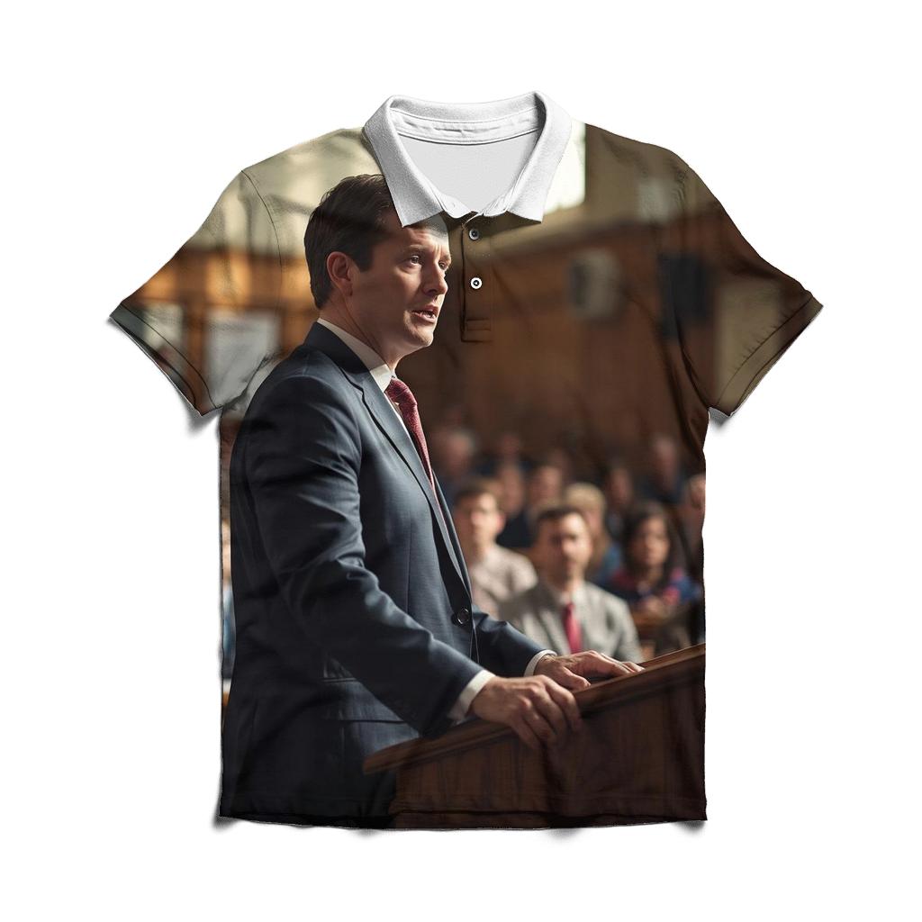 Charlie Kirk At Midwestern Community College Town Hall classic pique polos