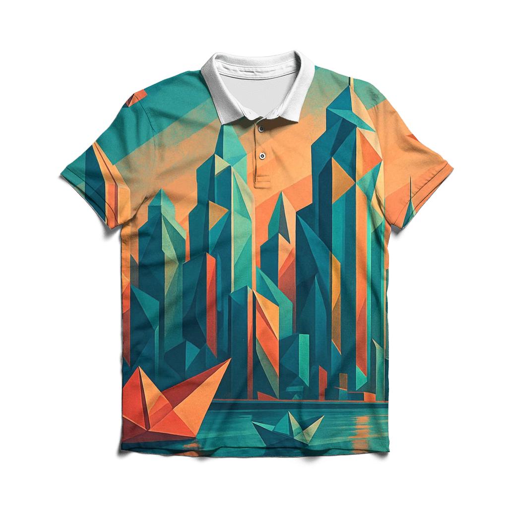 Chromatic Origami City premium cotton polo shirts