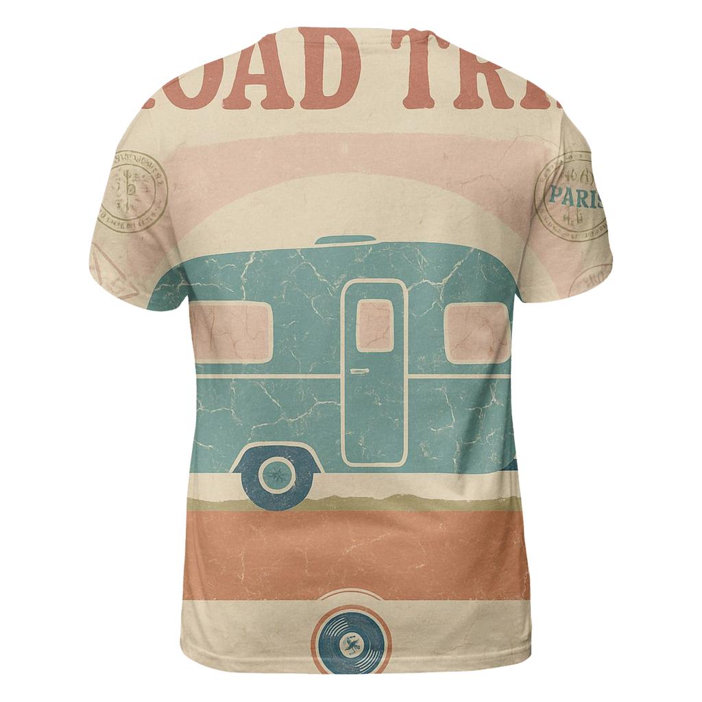 Sunfaded Roadtrip Camper Poster designer pattern shirts