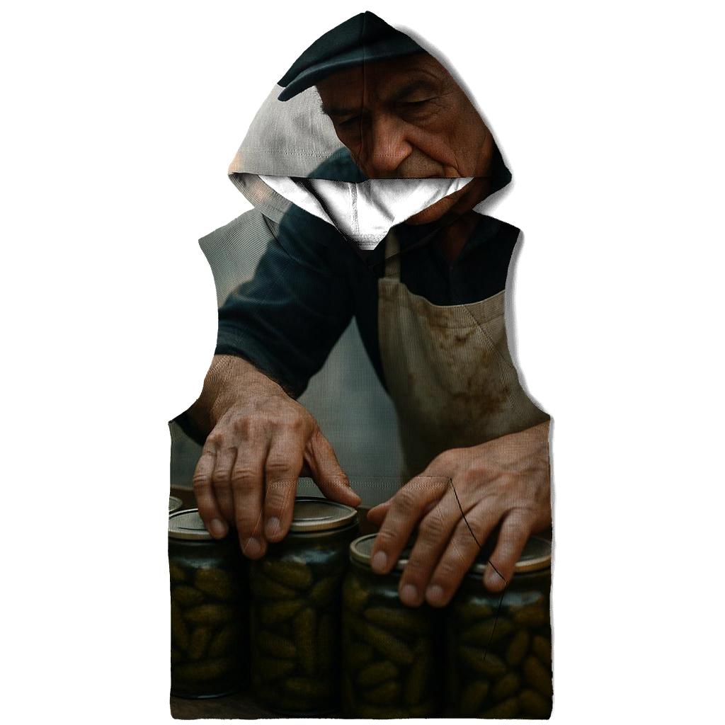 Cornichon Market Seller At Dawn lightweight hoodies