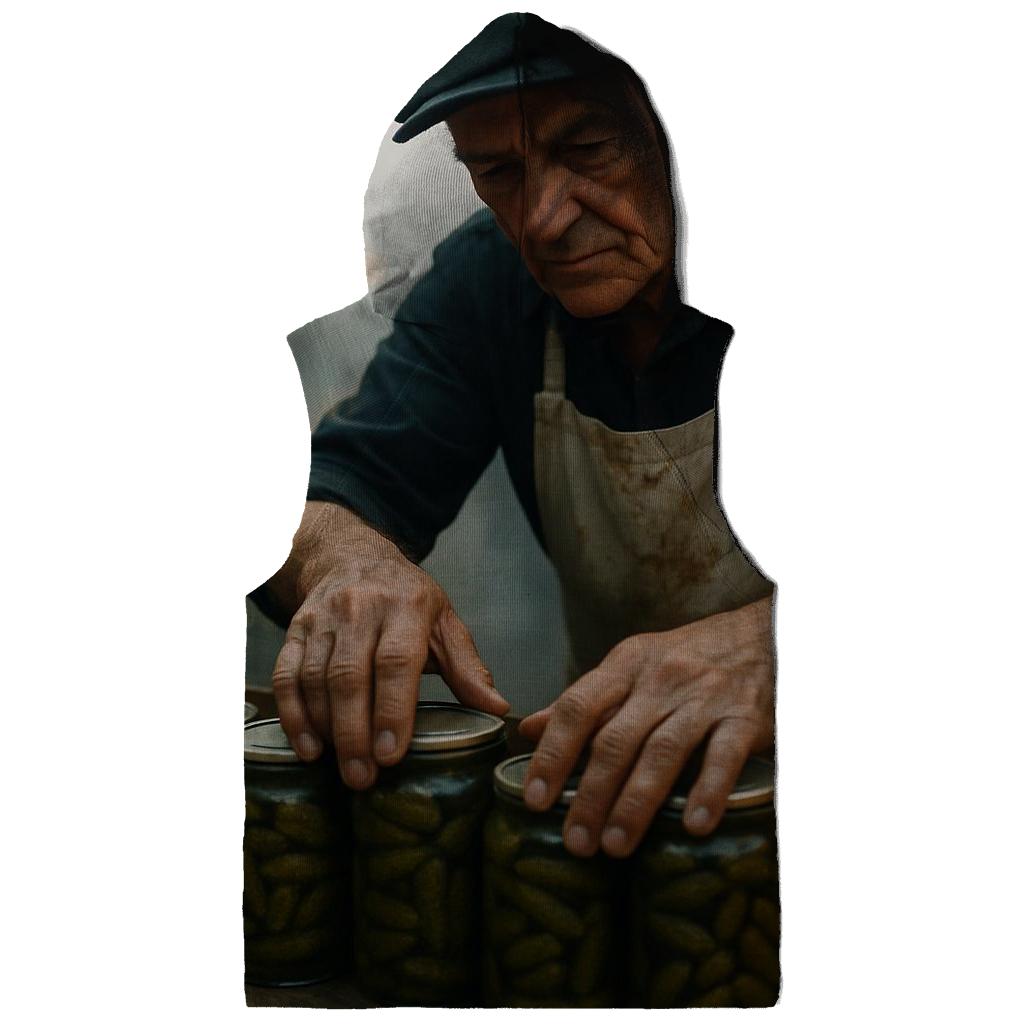 Cornichon Market Seller At Dawn lightweight hoodies