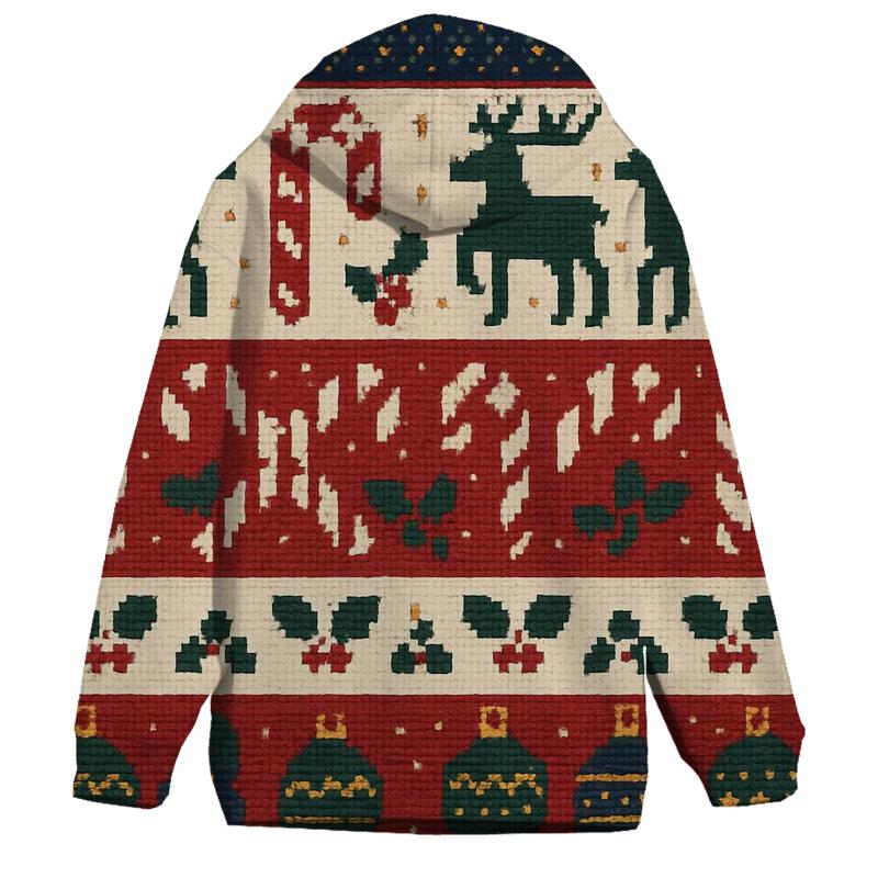 Tinsel Tangle Sweater Grid Design zip-up hoodies