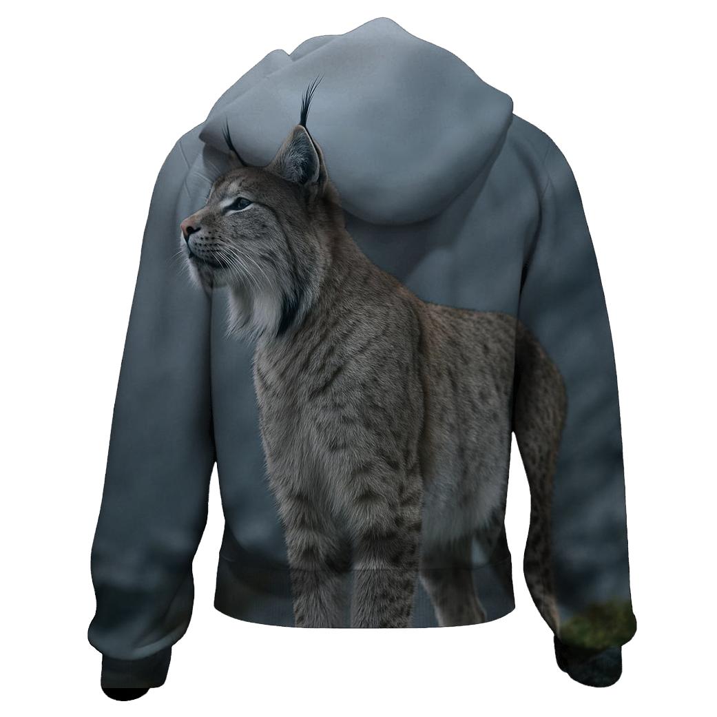 Mist Ridge Stalker — Eurasian Lynx designer hoodies
