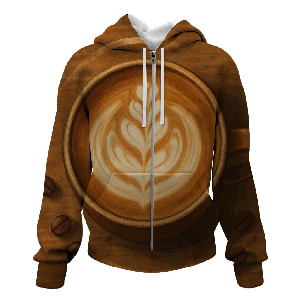 Latte Bloom Swirl hoodie styles