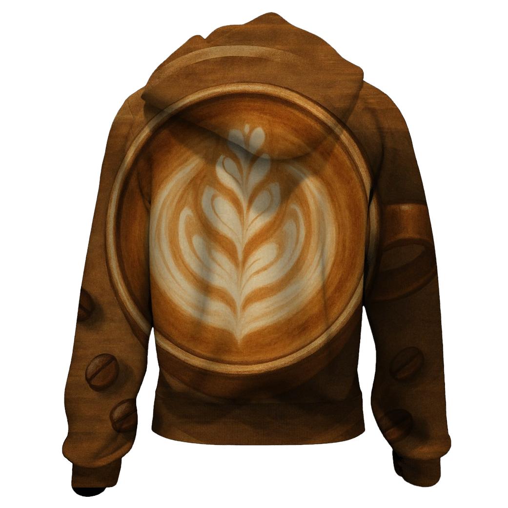 Latte Bloom Swirl hoodie styles