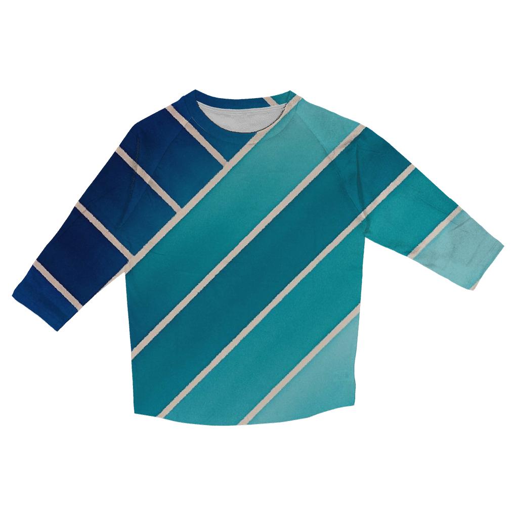 Arashi Celestial Diagonals trendy 3/4 sleeve tops