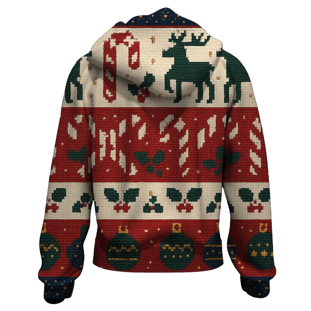 Tinsel Tangle Sweater Grid Design embroidered hoodies